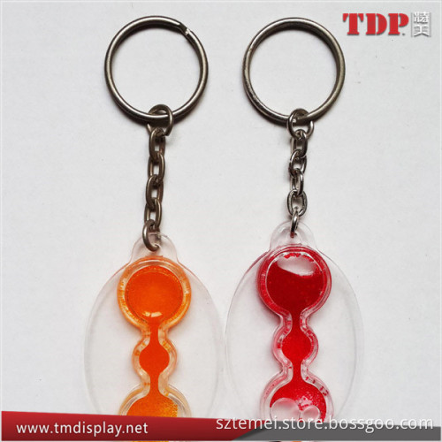 Manufacturer Promotion Round Clear Acrylic Keychain, Acrylic Resin Keychain with Liquid Embedment, Acrylic Resin Crafts